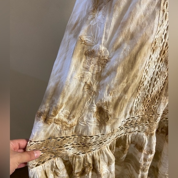 KSP India Pvt Ltd Tie Dye Crochet Eyelet Maxi‎ Dress Small - Picture 6 of 11